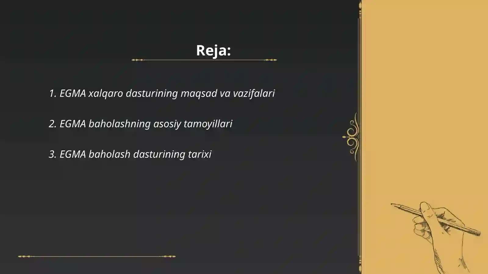 EGMA xalqaro baholash dasturi 2