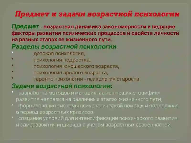 Возрастная психология 2