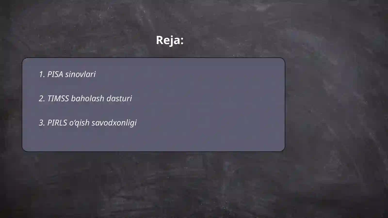 Xalqaro baholash dasturlari 2