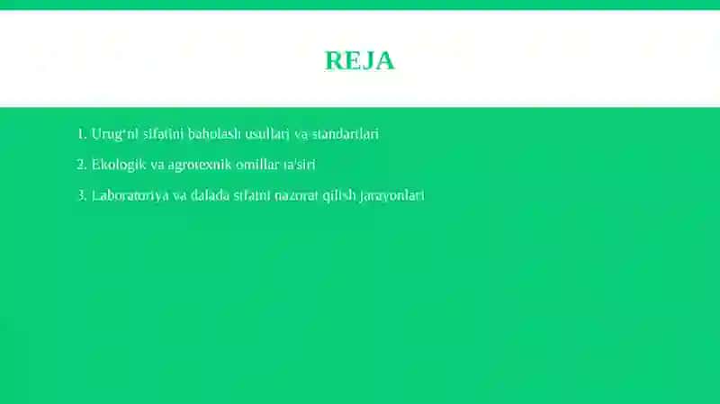 Urugʻni sifatini nazorat qilish 2