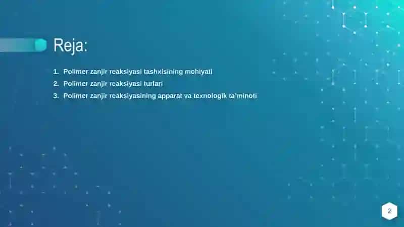 Polimer zanjir reaksiyasi tashxisi 2