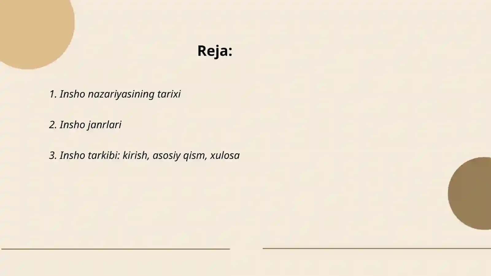 Insho nazariyasi haqida 2