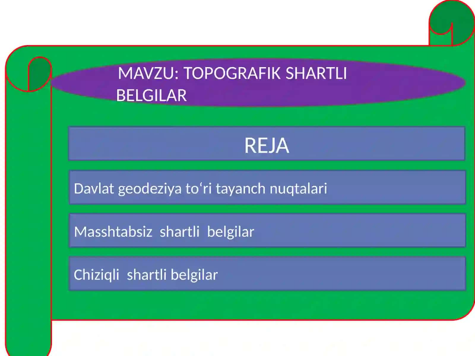 TOPOGRAFIK SHARTLI BELGILAR 2