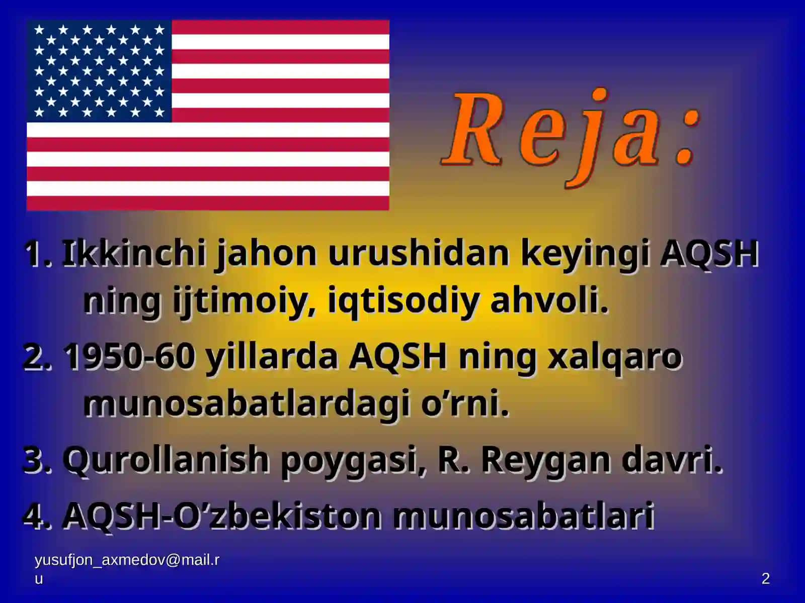 Amerika Qo’shma Shtatlari 2
