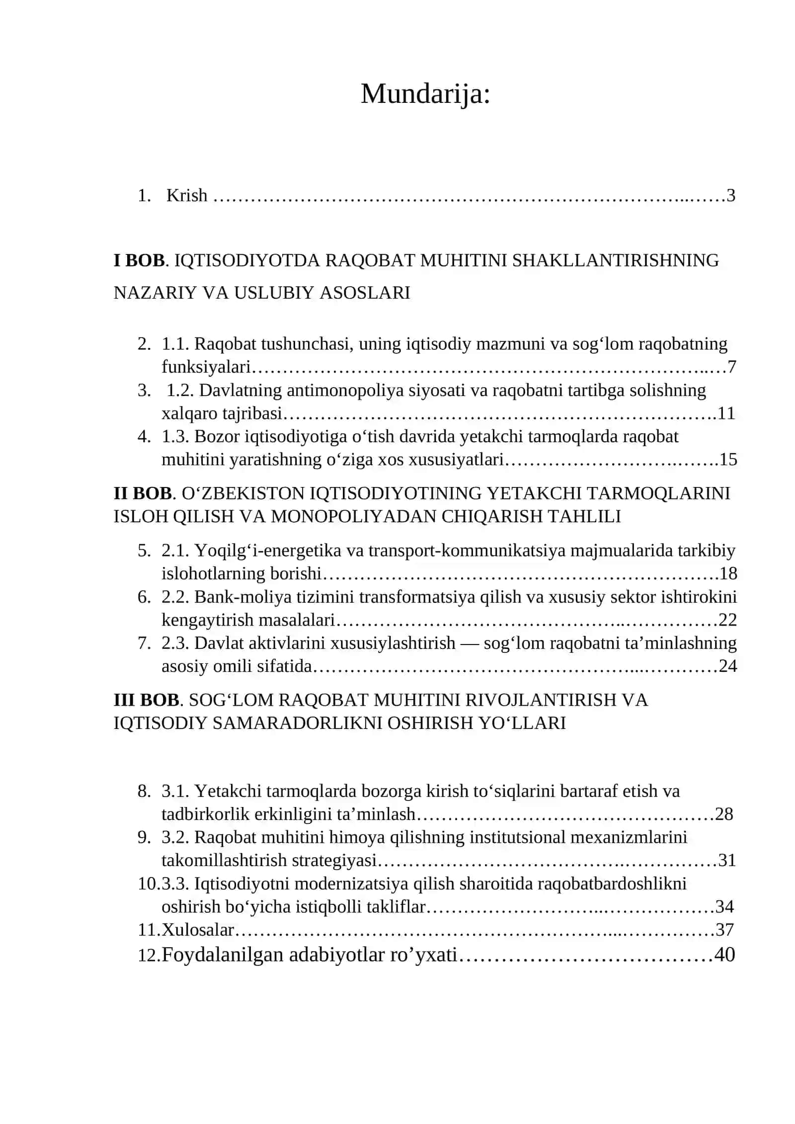 IQTISODIYOT  nazariyasi  KURS ISHI 2