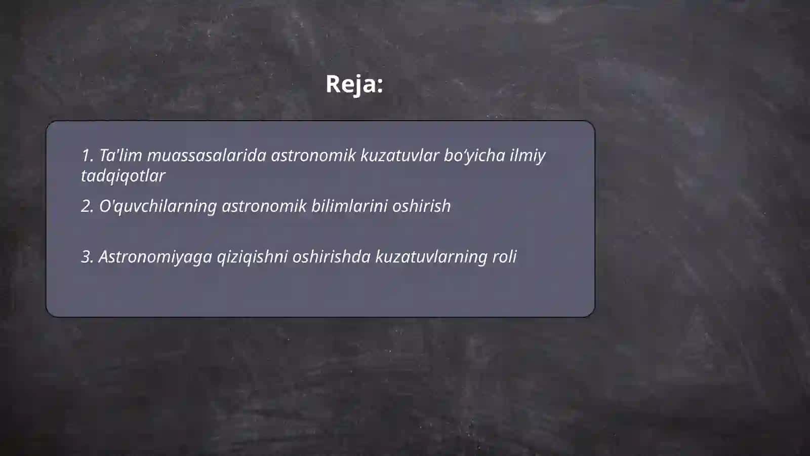 Ta'lim muassasalarida astronomik kuzatuvlarning ahamiyati 2