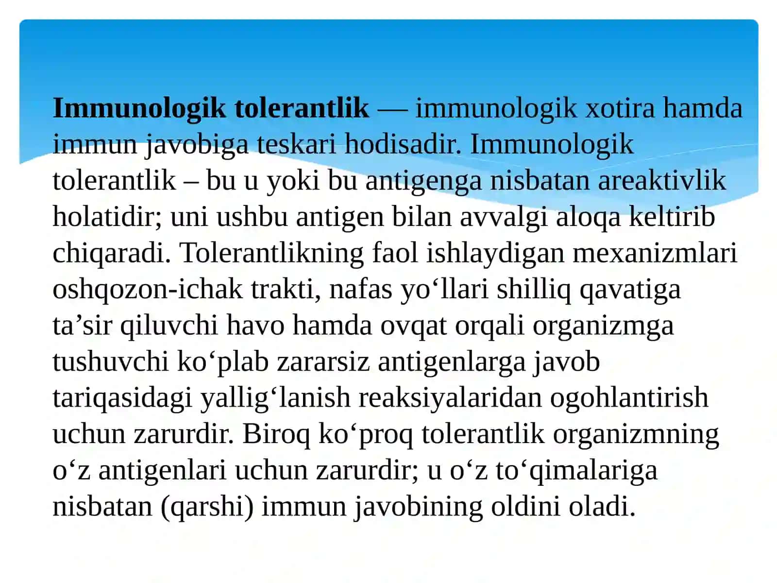 Immunologiktolerantlik. Antigenvaantitana 2
