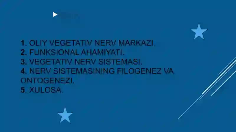 Taqdimot. oliy vegetativ nerv markazlari 2