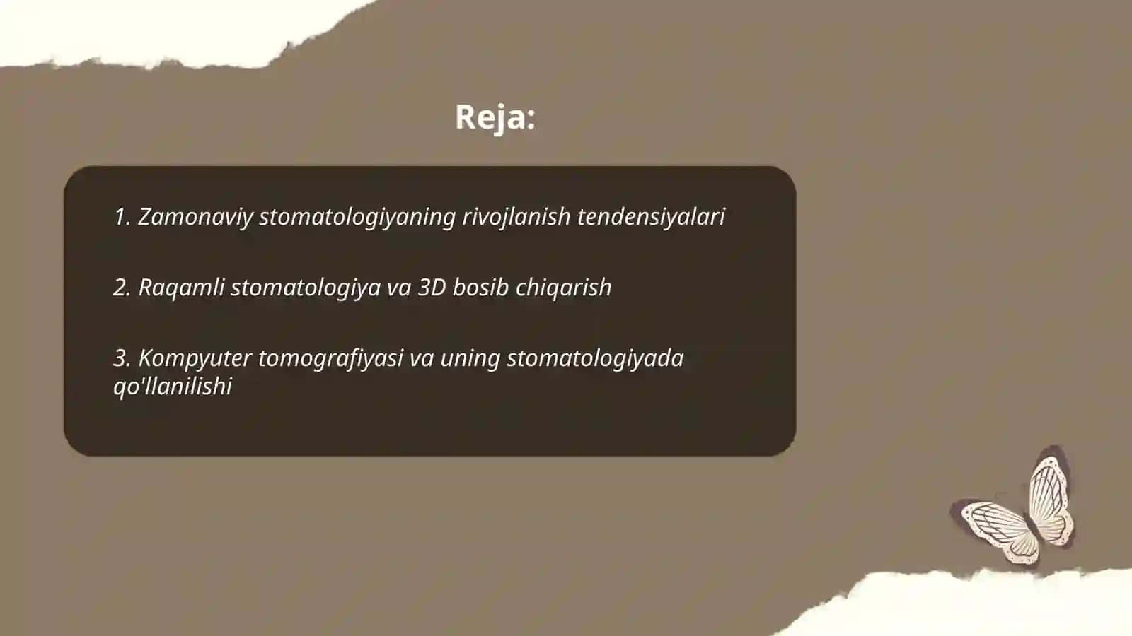 Zamonaviy stamatalogik dastaklar 2