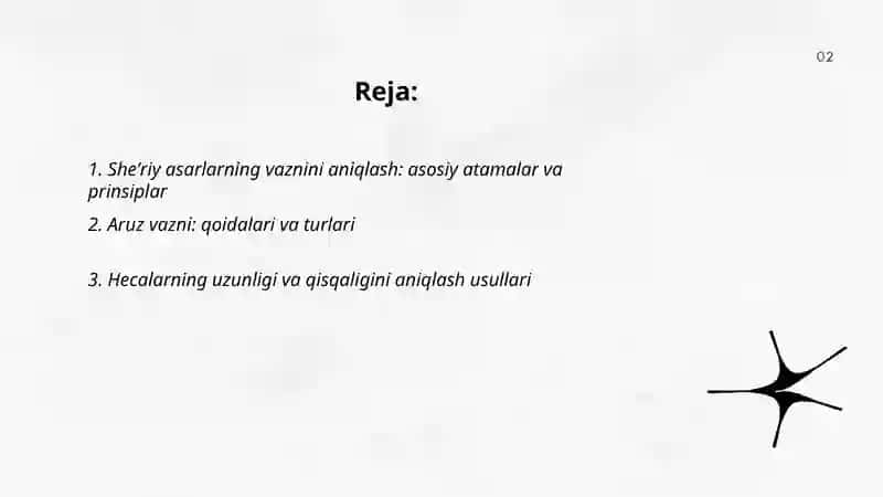 Sheʼriy asarlar vazni 2