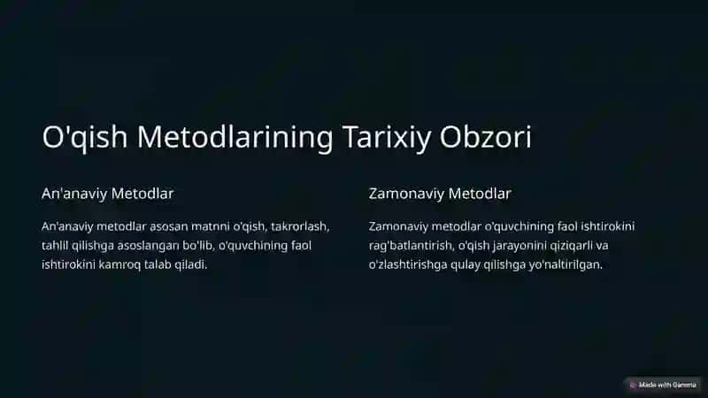 O’zbekiston va Xorij Ta’lim Muassasalarida Adabiyot O’qish Metodlarini Qiyoslash 2