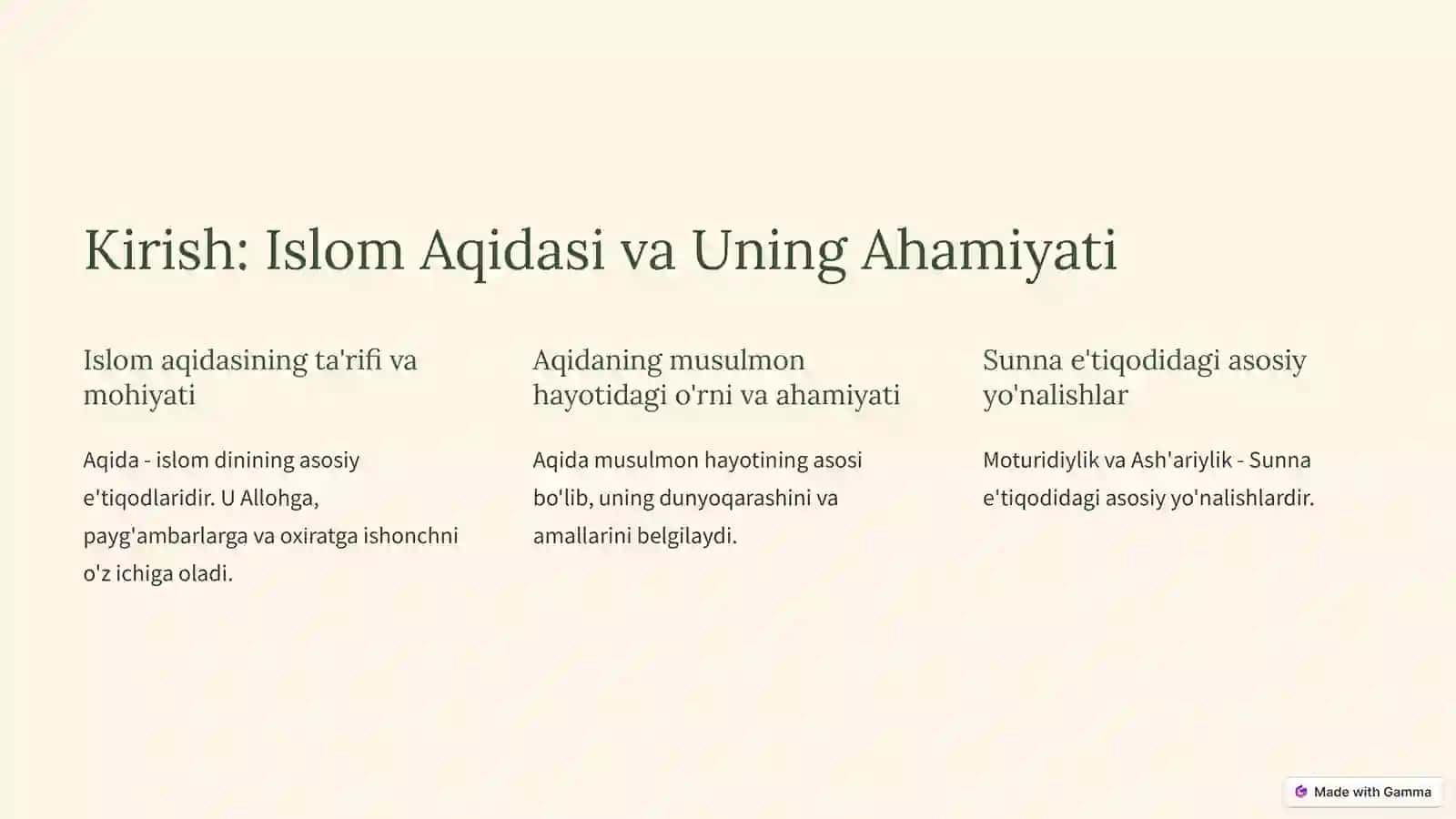 Moturidiylik va Ash'ariylik: Islom Aqidasida Ikki Yo'nalish 2