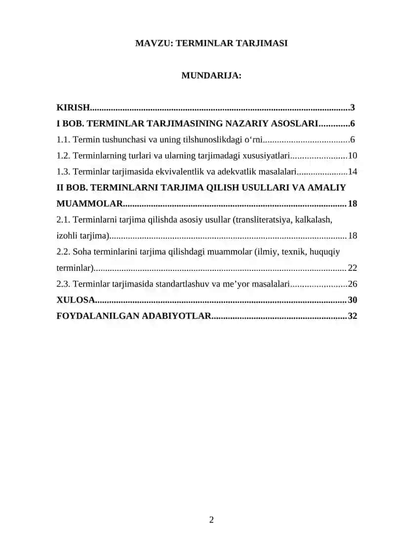 TERMINLAR TARJIMASI 2