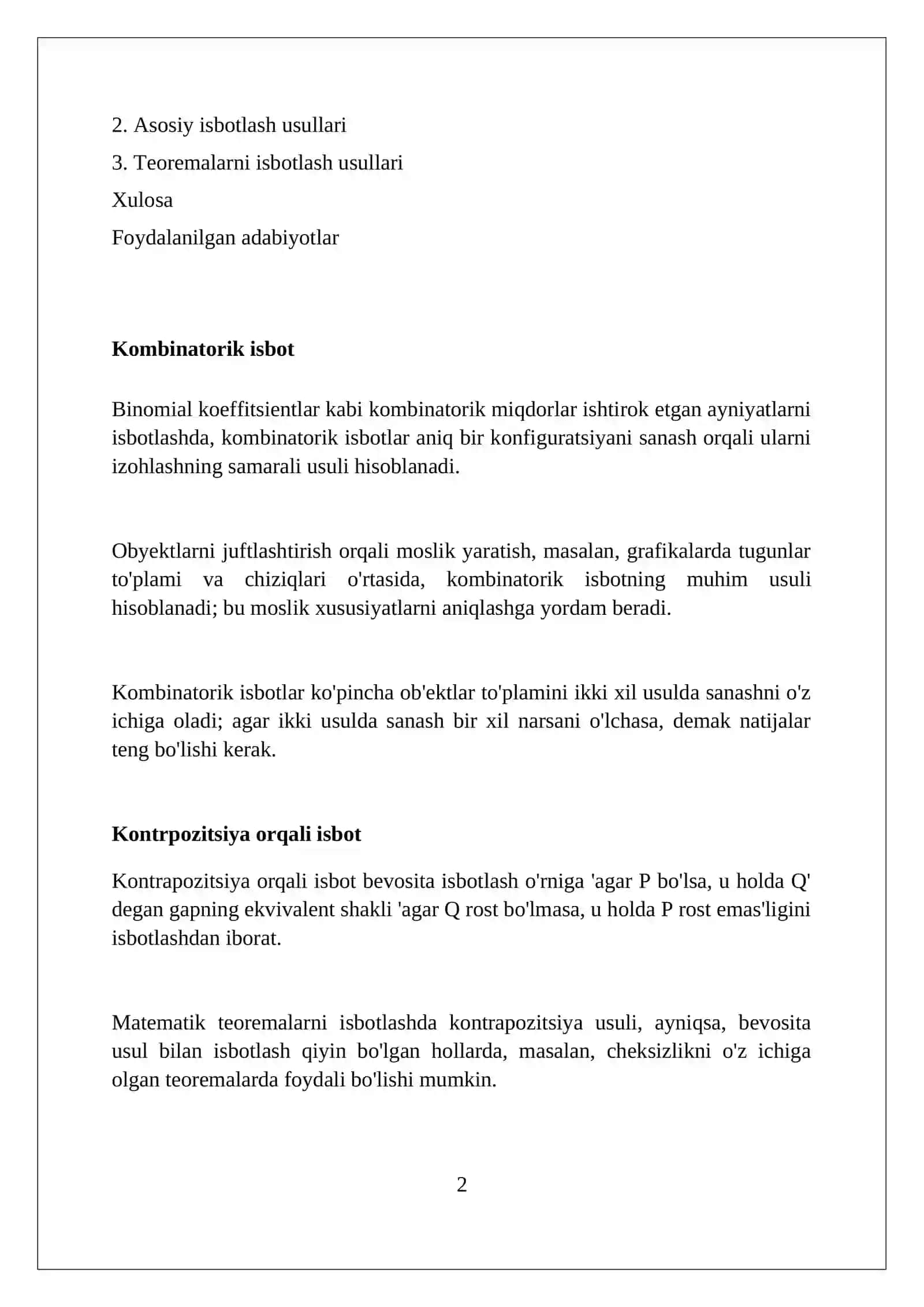 Teoremalarni isbotlash metodi 2