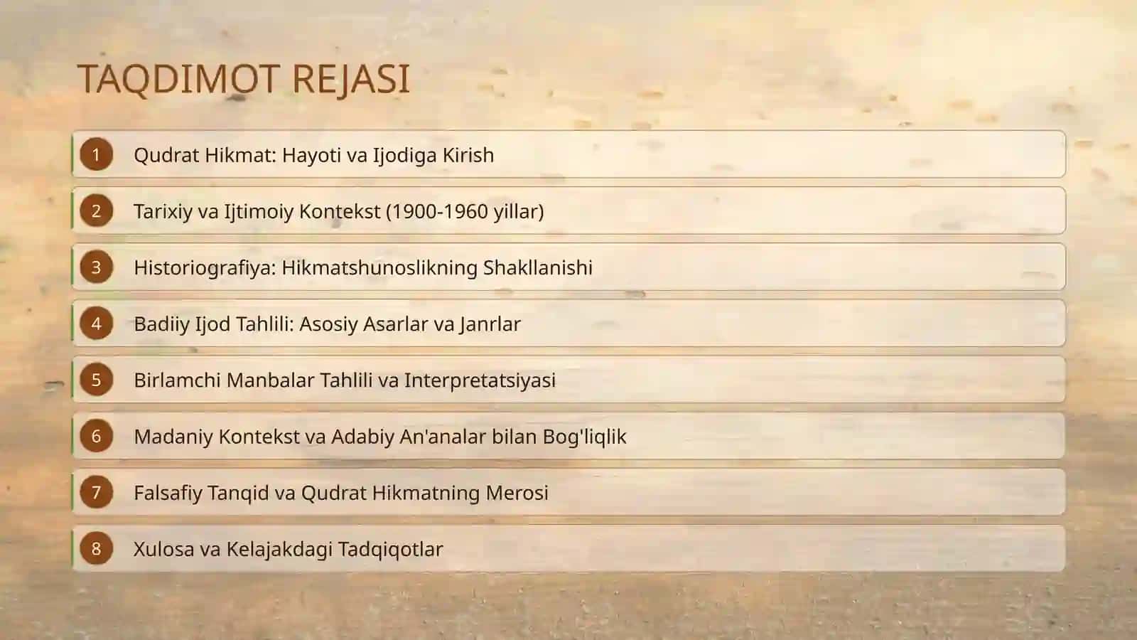11. Qudrat Hikmatning hayoti va ijodi. 2