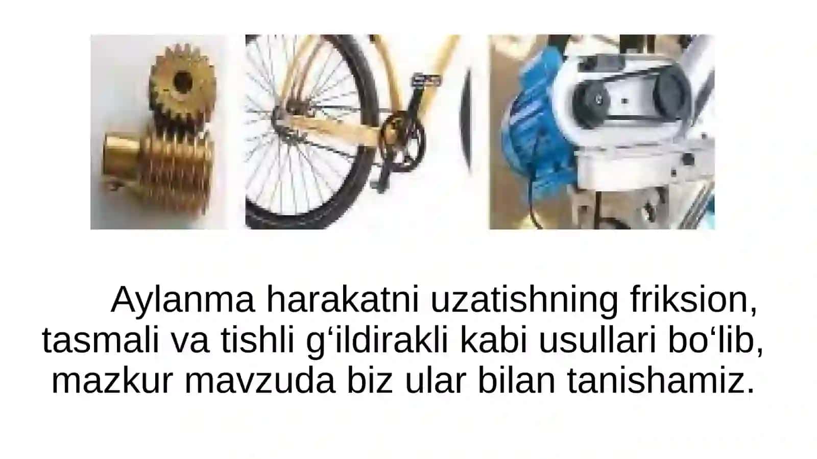 Aylanma harakatni uzatish 2