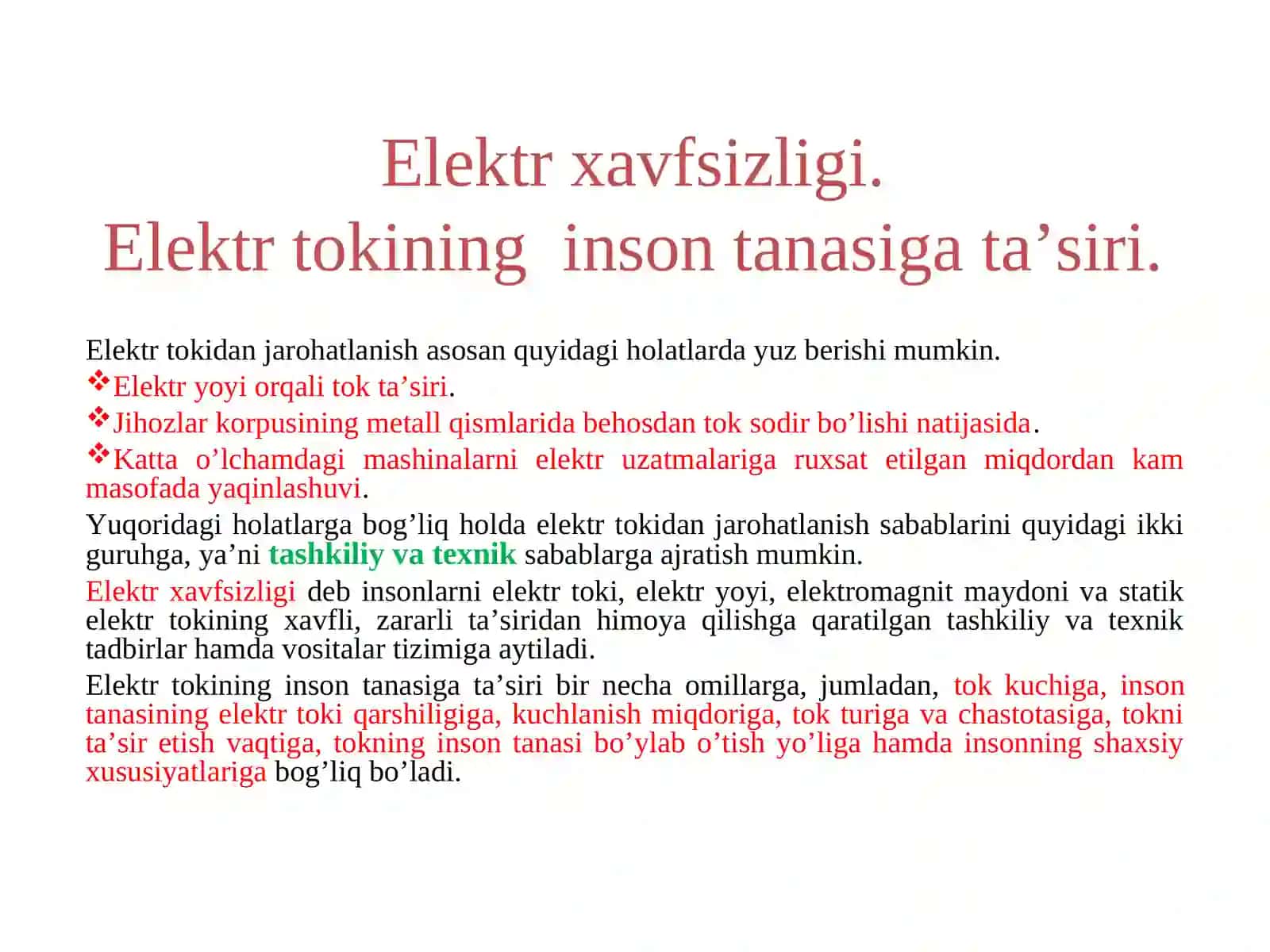Elektr xavfsizligi 2