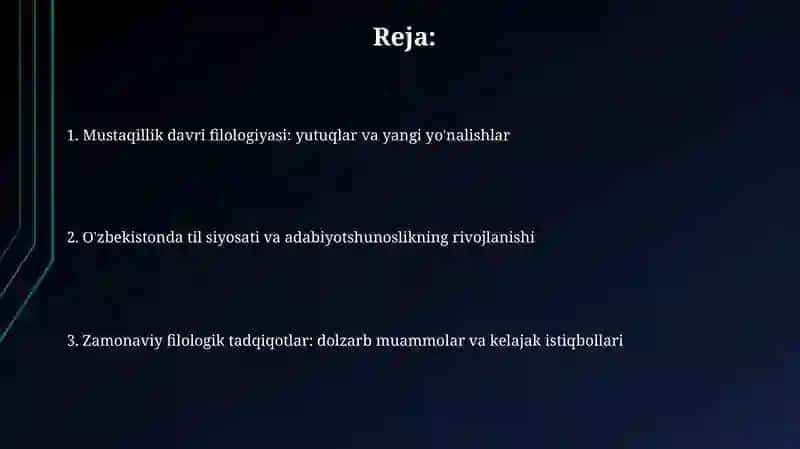 O'zbekistonning eng yangi tarixidan filologiya 2