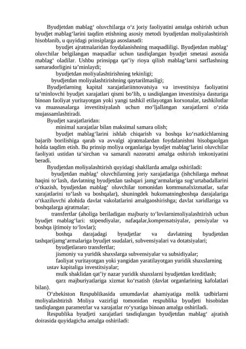 Jismoniy tarbiya va sport tashkilotlarini moliyalashtirilishi 2
