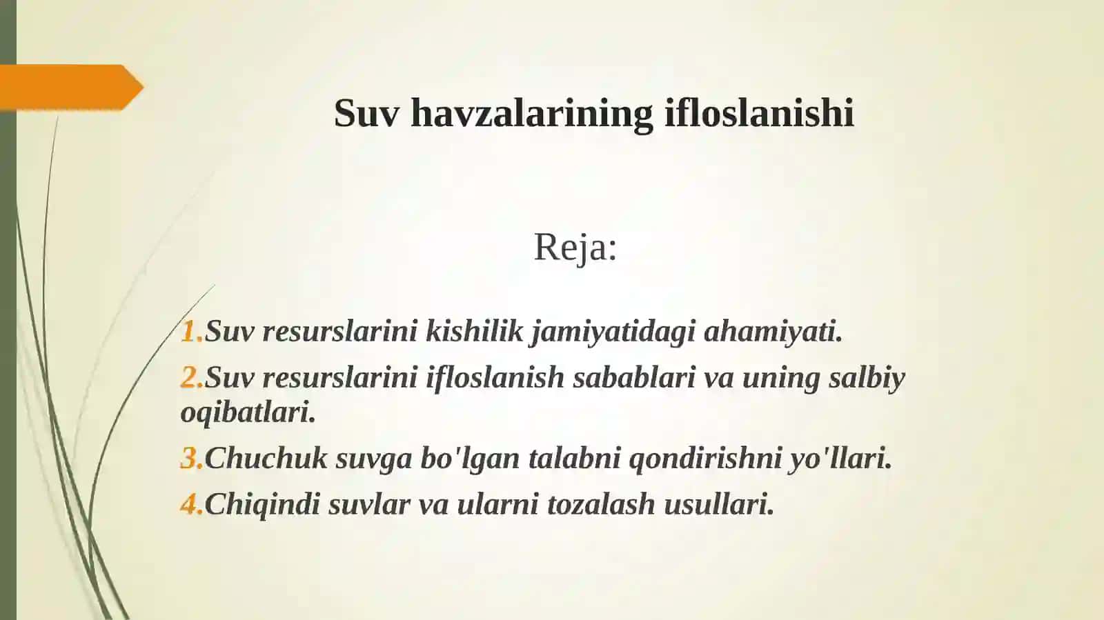 11-SINF Suv havzalarining ifloslanishi 2