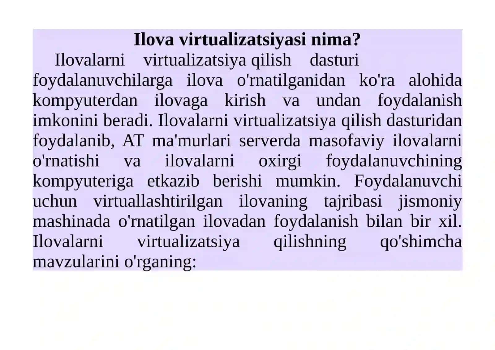 ILOVARNI VIRTUALLASHTIRISH 2