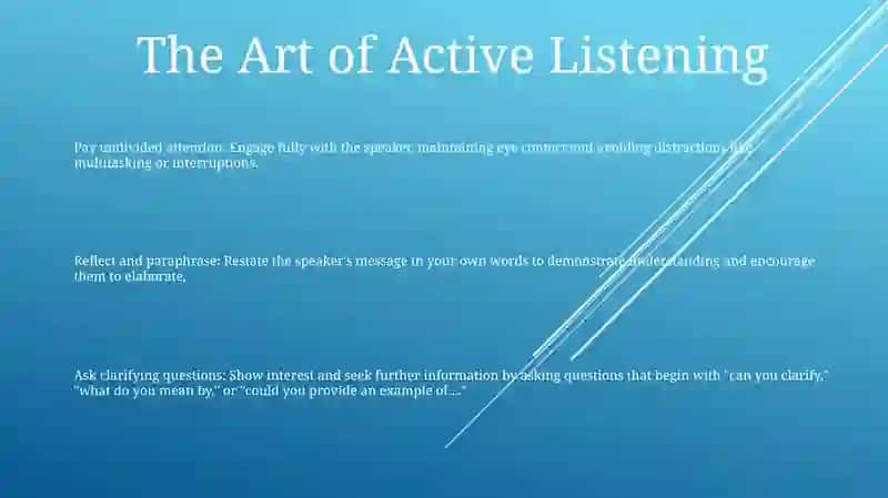 The Art of Active Listening 2