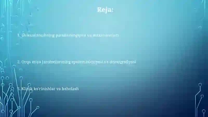 Umurtqa pog‘onasi Jangavor Jarohatlari 2