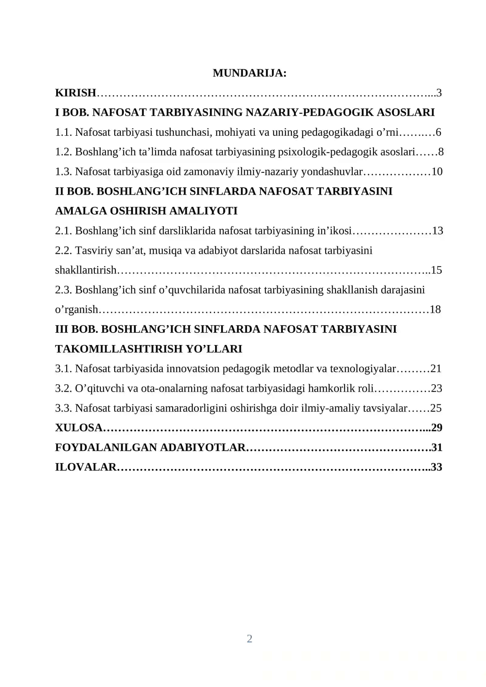 BOSHLANG’ICH SINFLARDA NAFOSAT TARBIYASI 2