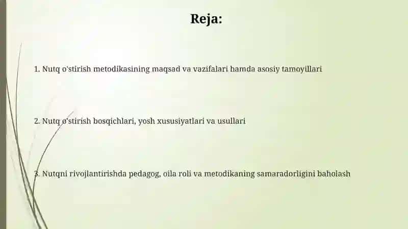 Nutq o'stirish metodikasi 2