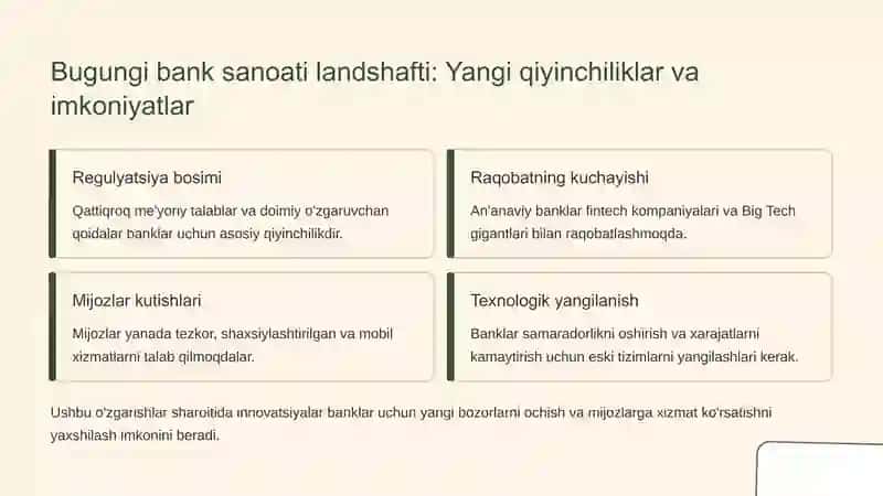 Zamonaviy bank texnologiyalari: Kelajak banki 2