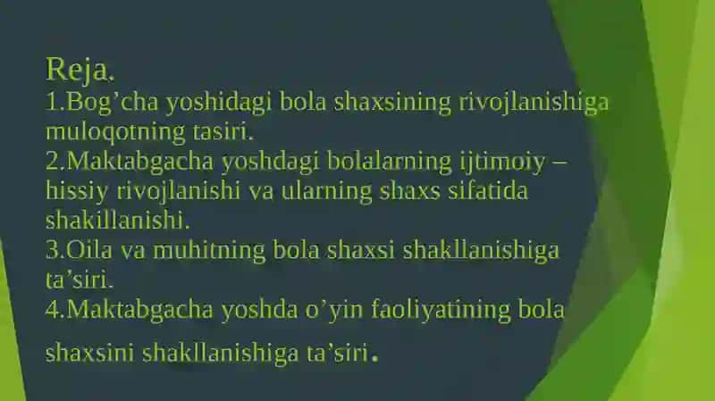 Bolalar psixologiyasi va psixodiognostikasi 2