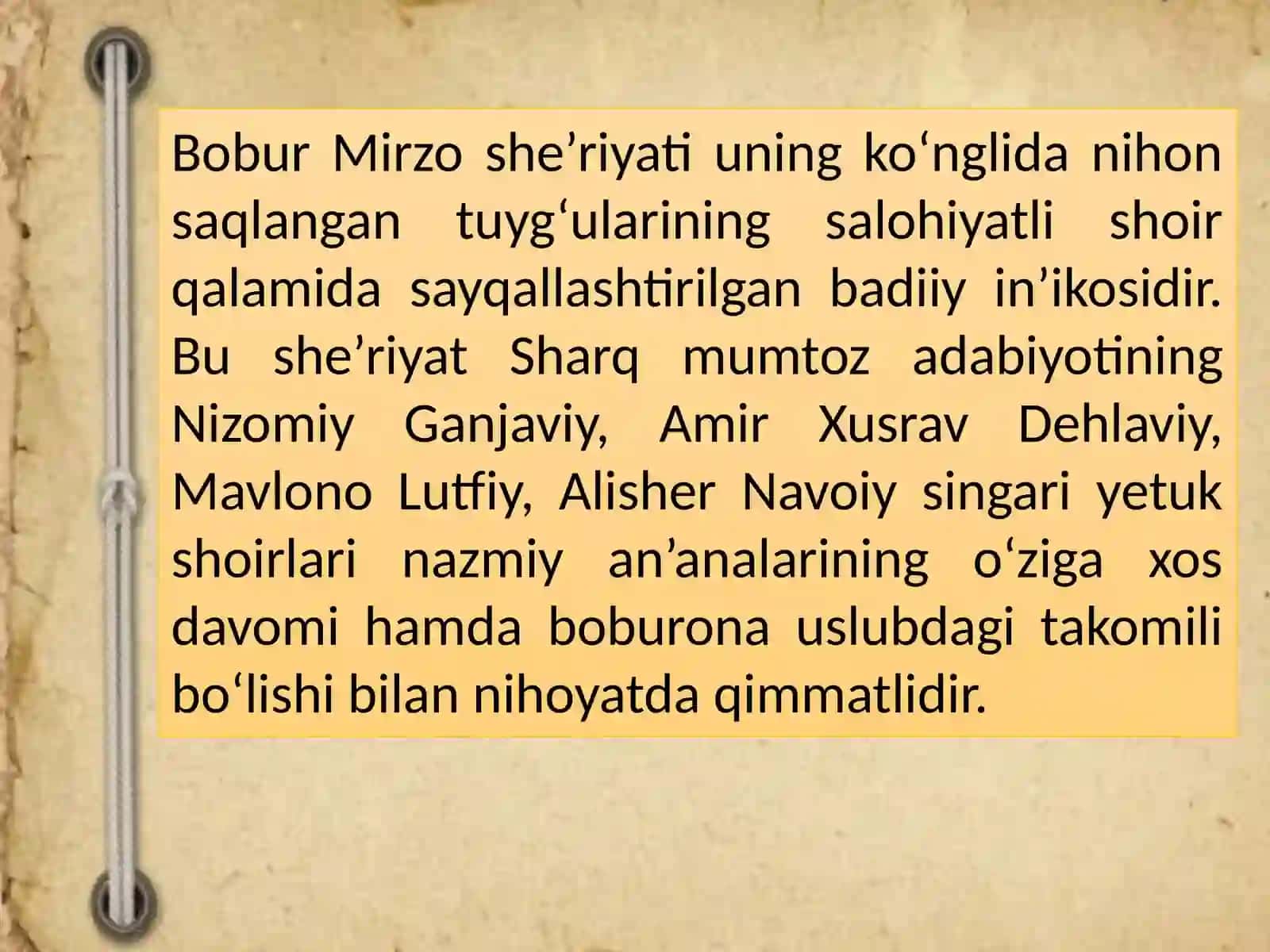 Bobur SHE'RLARI 2