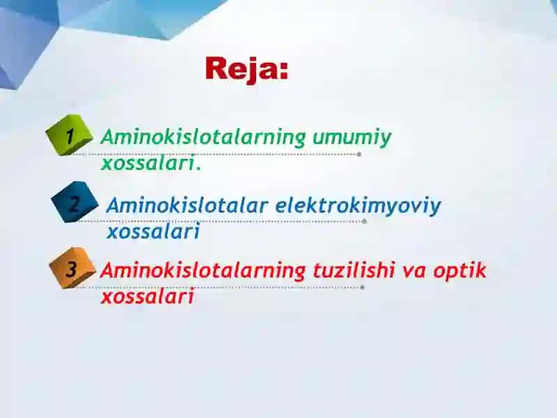 Ayrim aminokislotalarning almashinuvi reaksiyalari 2