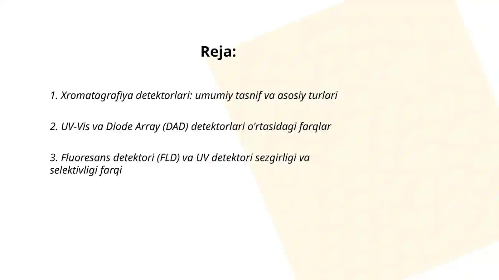 Xromatagrafiya detektorlari va ularning bir biridan farqi 2
