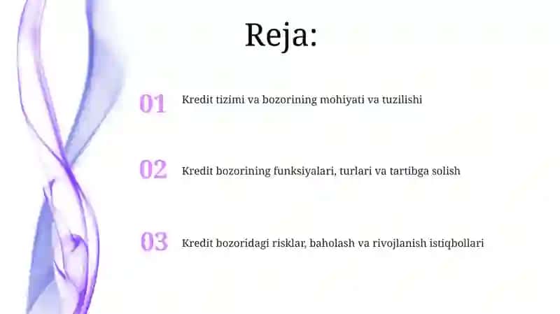 Kredit tizimi va kredit bozorining mohiyati 2
