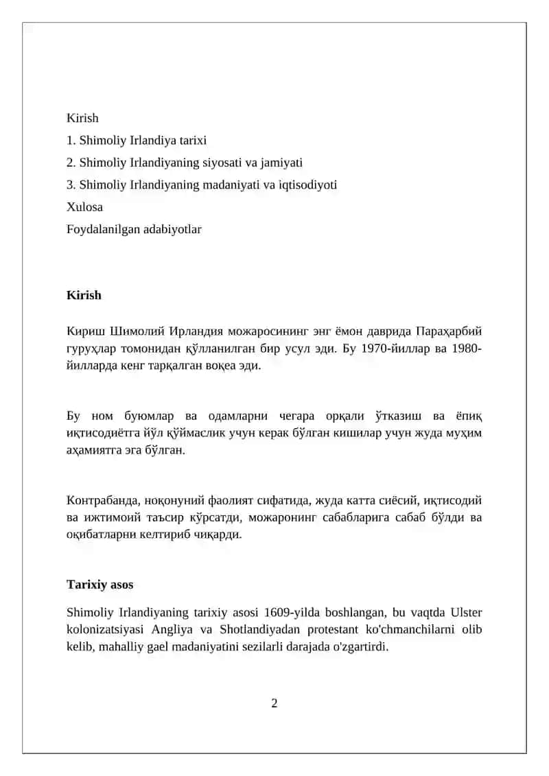 Shimoli irlandiya 2
