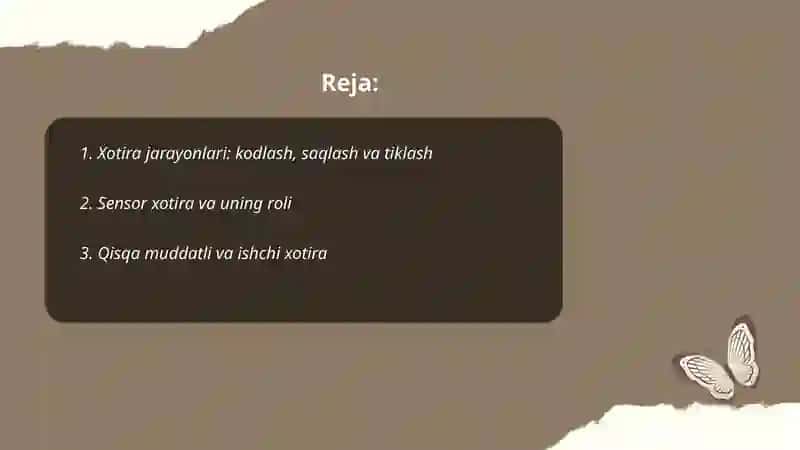 Xotira jarayonlari 2