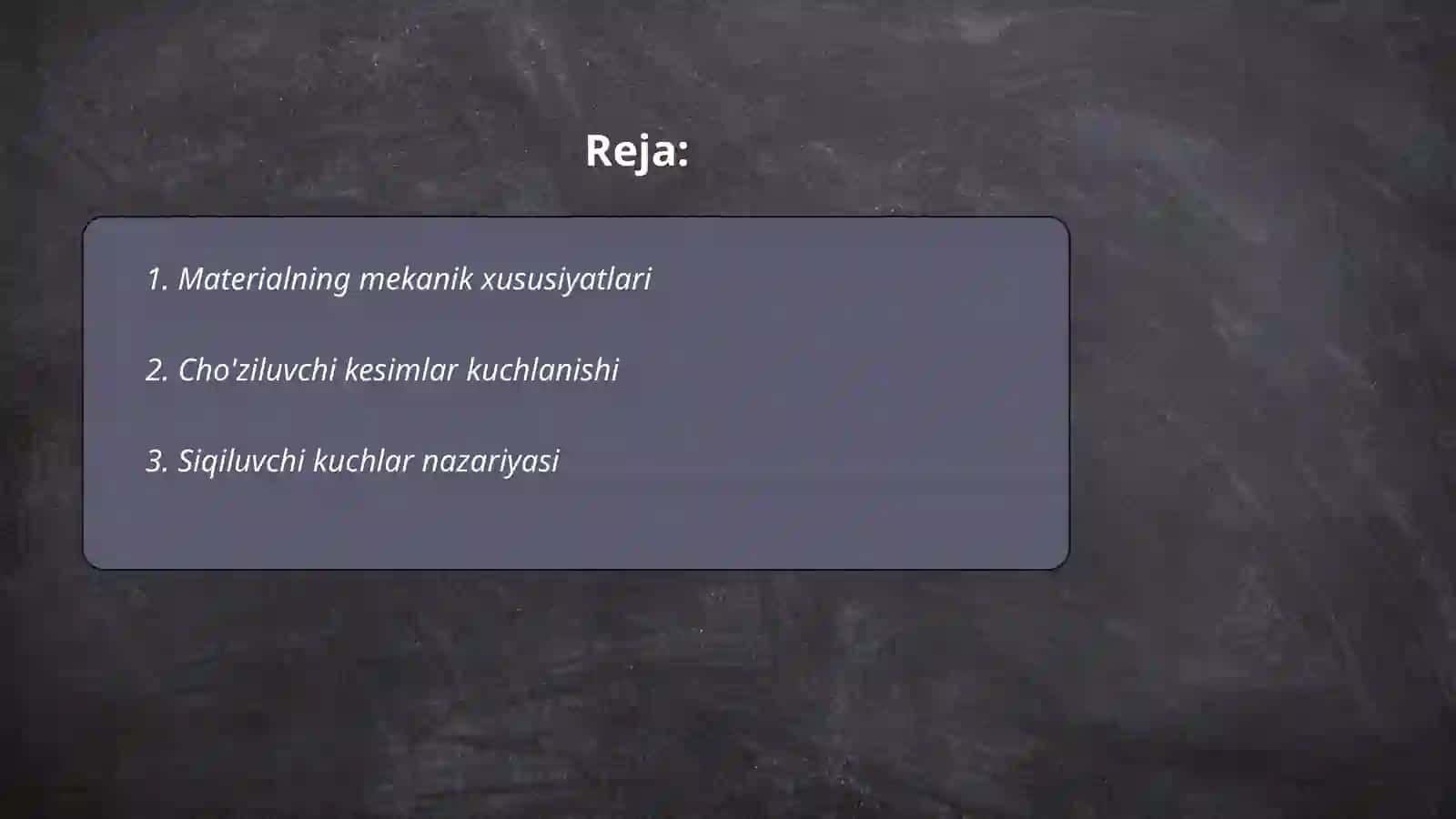 Materiallar mekanik xususiyatlari 2