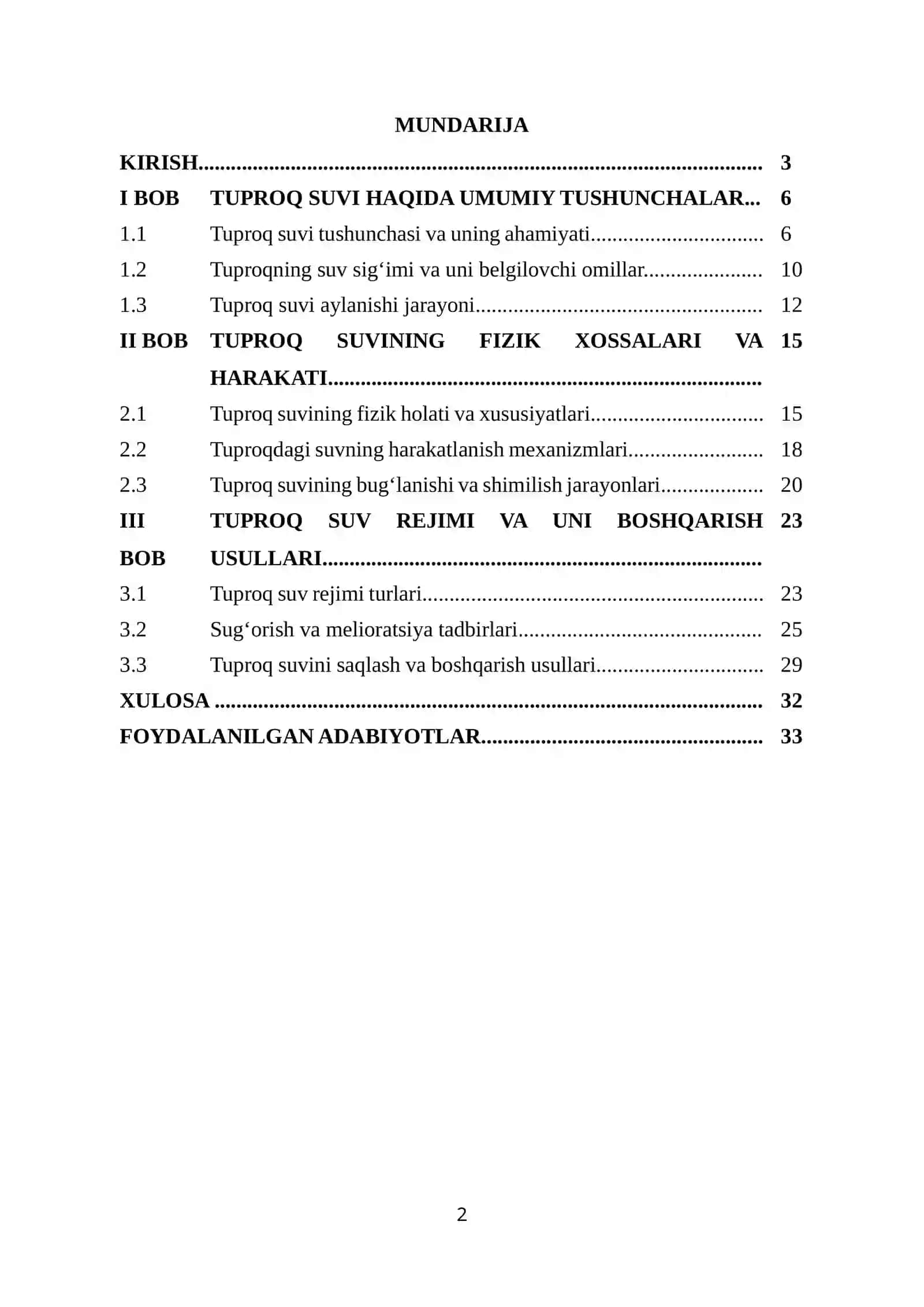 Tuproq tarkibidagi suv va uning toifalari 2