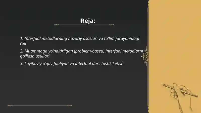 Interfaol metodlar va ularni qo'llash usullari 2