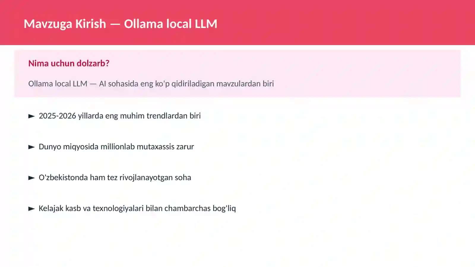Ollama local LLM 2