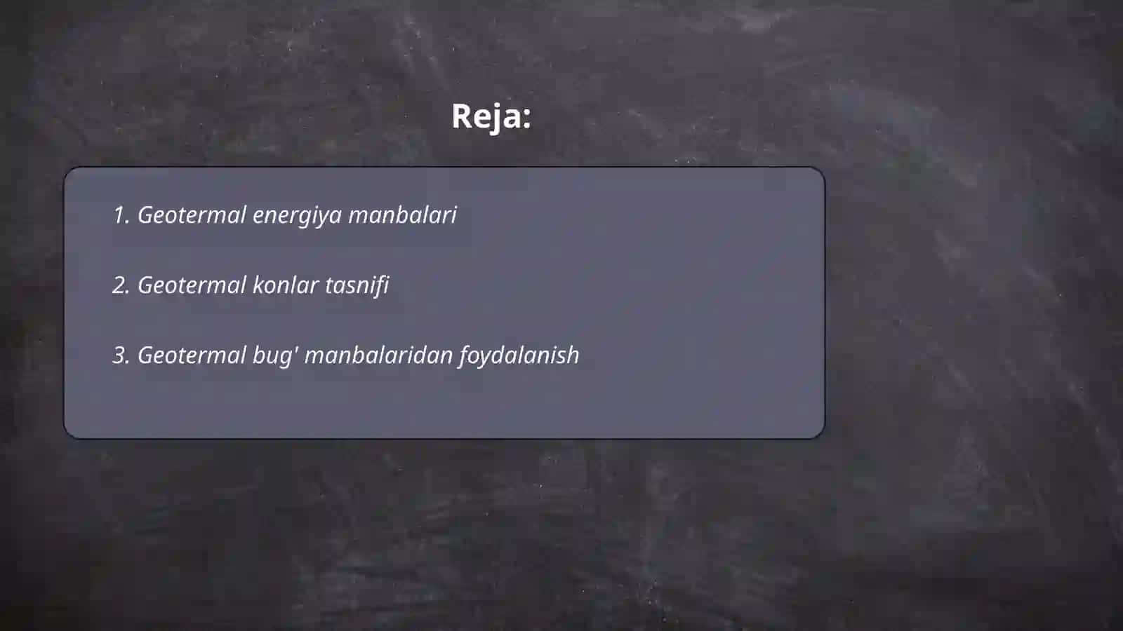 Geotermal energiya manbalari 2