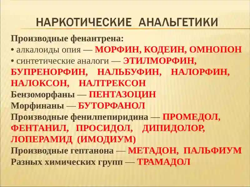 НАРКОТИЧЕСКИЕ И НЕНАРКОТИЧЕСКИЕ АНАЛЬГЕТИКИ 2
