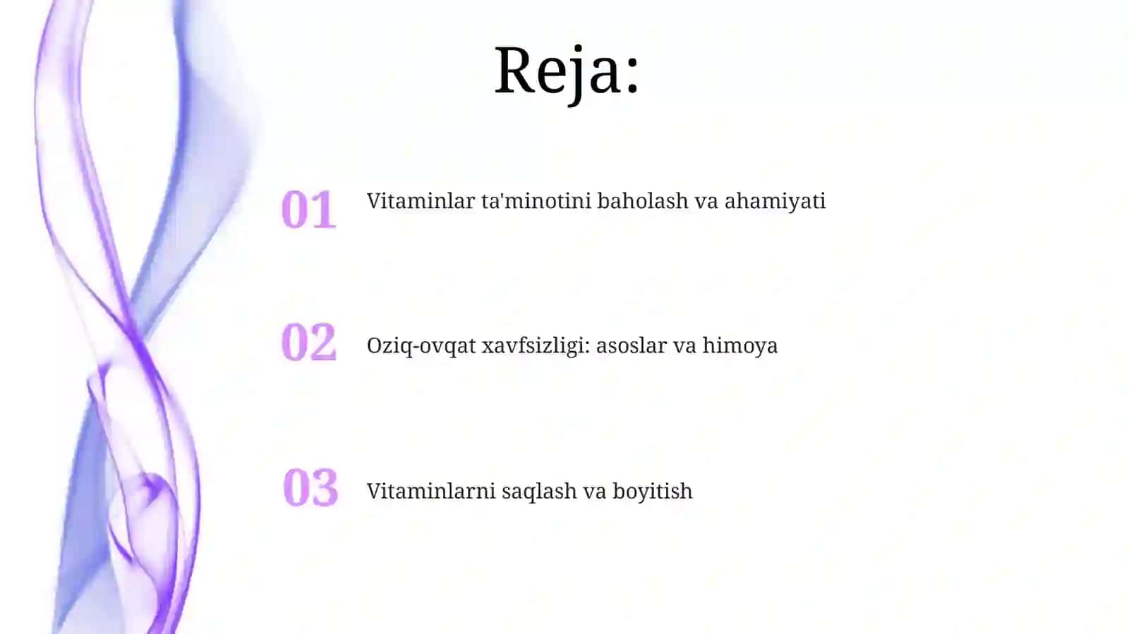 Vitaminlar ta'minotini baholash va ahamiyati 2