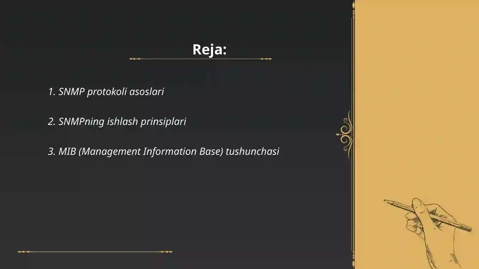 SNMP va boshqa tarmoq boshqaruv protokollari 2