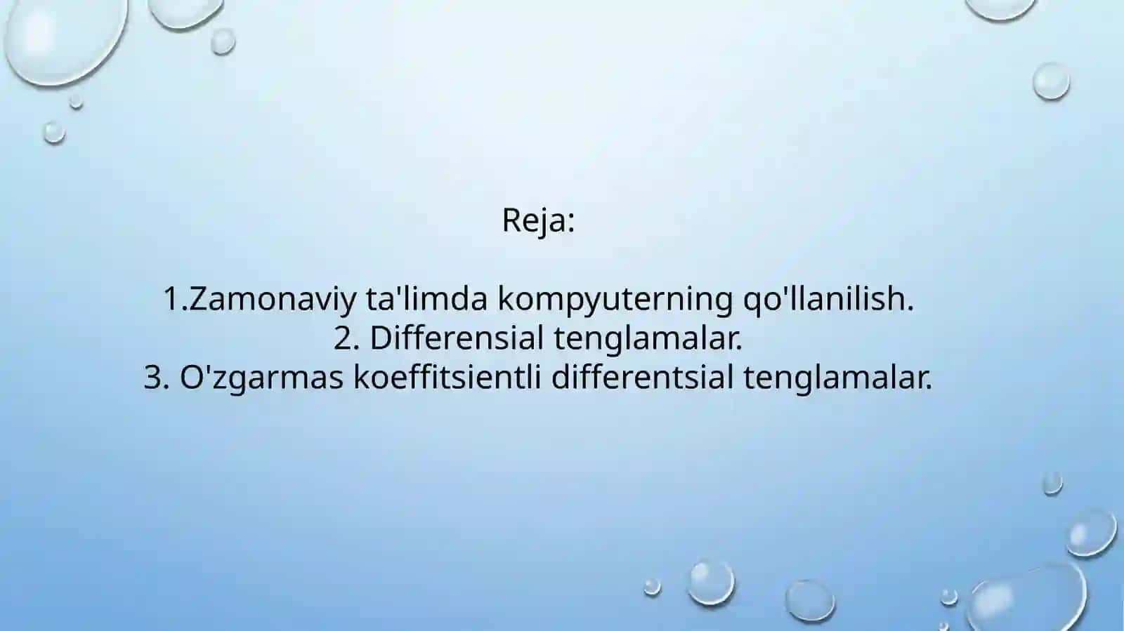 O'zgarmas koeffitsiyentli 2-tartibli tenglamalar 2