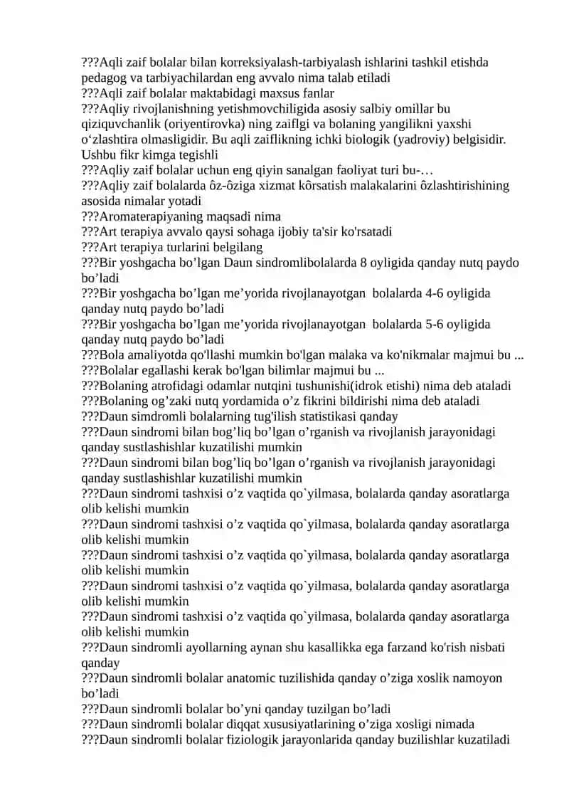 Bolalarda Daun Sindrom bilan ta'lim va tarbiya 2
