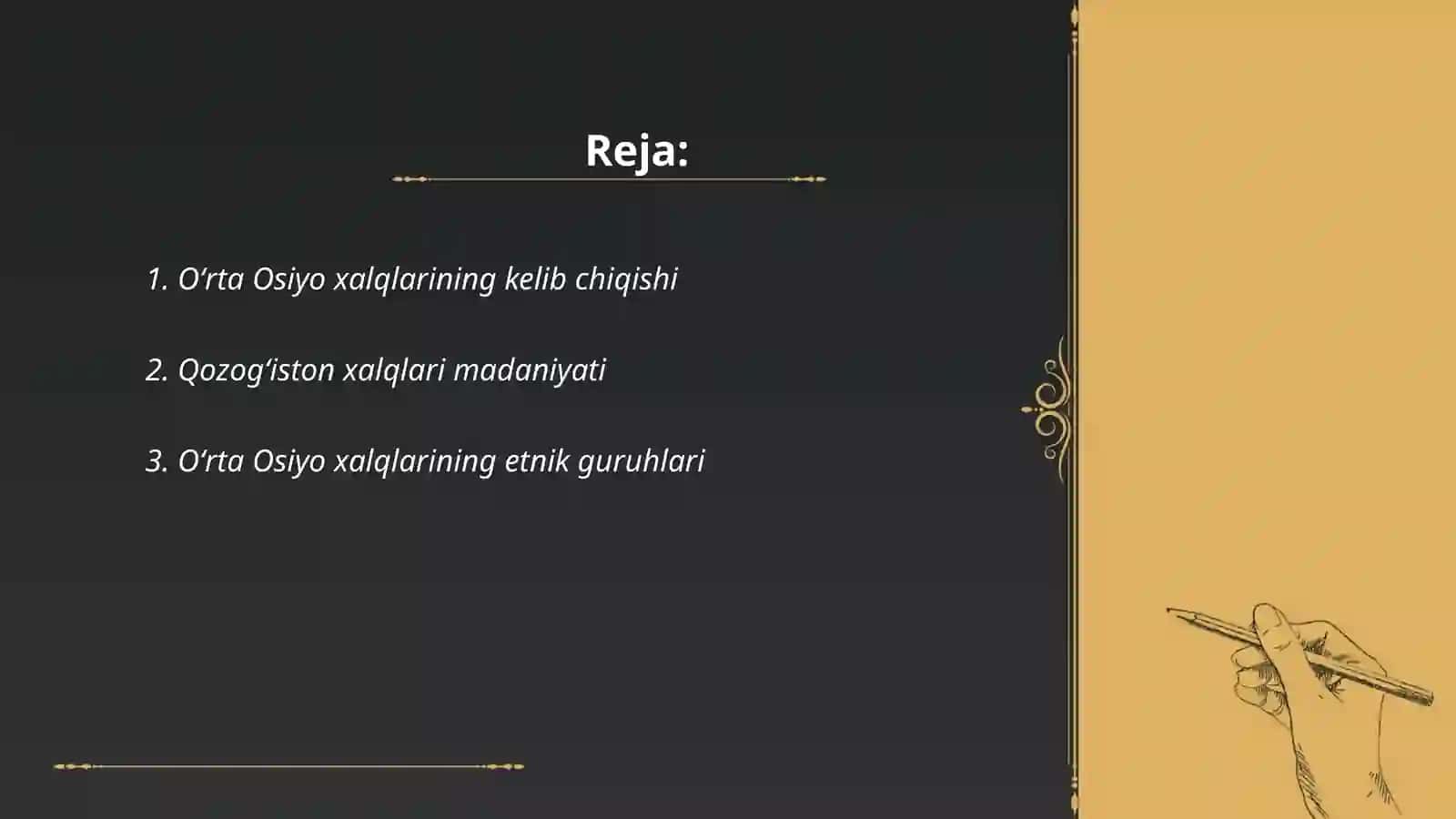 Oʻrta Osiyo va Qozogʻiston xalqlari etnalogiyasi 2