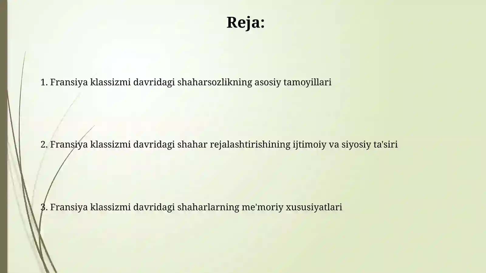 Fransiya klaastizim davridagi shaharsozlik 2