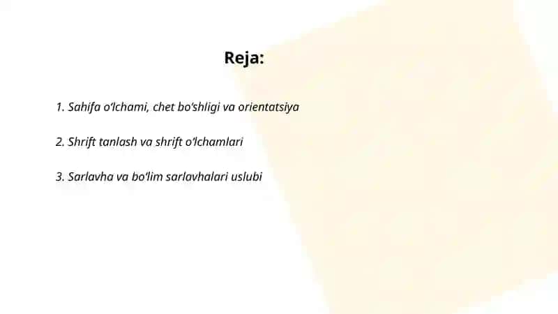 Shaxsiy ish qogʻozlari uslubi 2